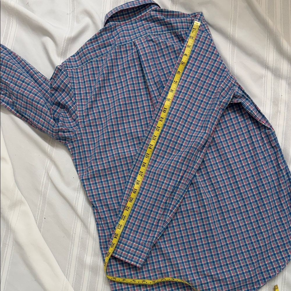 Polo Ralph Lauren Long Sleeve Blue and Pink‎ Plaid Shirt - Picture 8 of 8